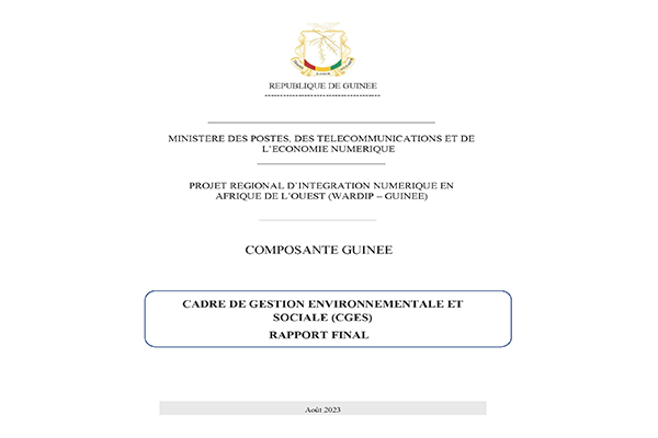 le Cadre de Gestion Environnemental et Social du projet WARDIP-Guinée.