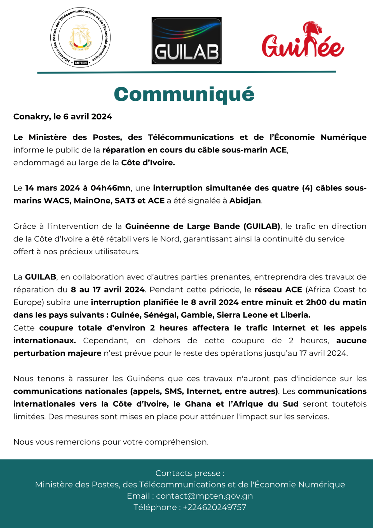 Communiqué
